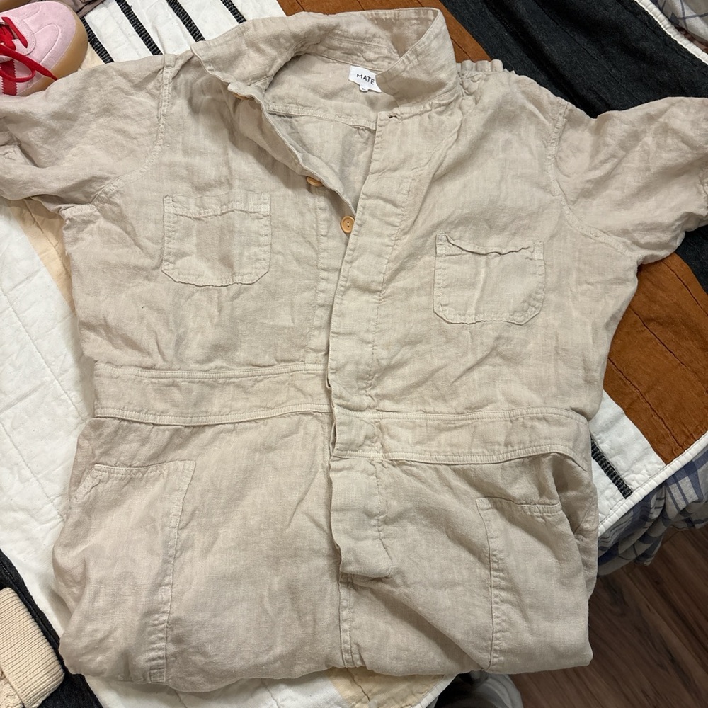 MATE the Label Light Tan Jumpsuit